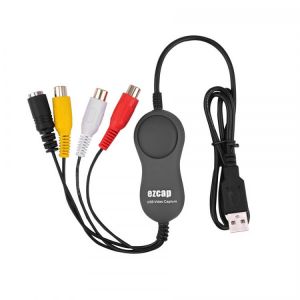 EZCAP 159 Audio Grabber Capture Analog Video from VHS,Camcorder,Game box to digital file,  Support Windows10/8/7 & MAC OS 64 B