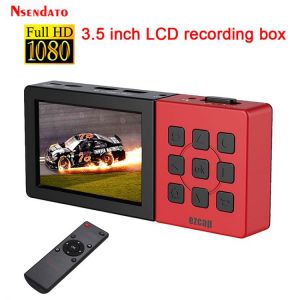EZCAP 273A HD Video Recorder Box 1080P 60fps Portable Game Capture Box with 3.5” LCD Screen playback HDMI AV Video Game Capture