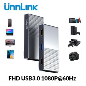 Unnlink USB 3.0 Game UVC Video Capture Card 1080P 60Hz HDMI-compatible Record Live Streaming for Camera Webcam PS4 TV Switch