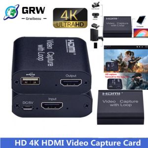 HD 1080P 4K HDMI Video Capture Card HDMI To USB 2.0 Video Capture Board Game Record Live Streaming Broadcast TV Local Loop