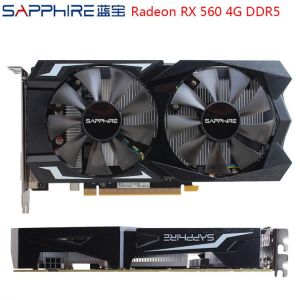 SAPPHIRE - AMD radeon RX 560 computer graphics card, 4GB, 128 bit, gddr5, PCI, desktop, game graphics card, PC, used c