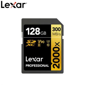 Cartão de memória lexar, original, cartão sd, 300 mb/s, sdhc 2000x32gb sdxc UHS-II u3, 64gb 128gb v90 para 4k câmera digital s