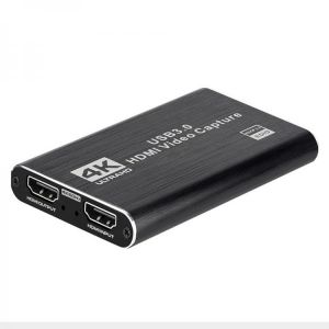 4K Video Capture Card USB 3.0 2.0 1080P 60fps for Recording Plate Game Grabber Mic Input Audio TV Loop Out For Live Streaming