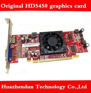 Original desktop graphics HD5450 graphics 512M memory with 8CM bezel HD PCI-E graphics HD-MI VGA interface 1pcs free shipping