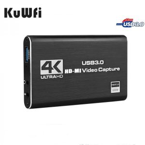 Video Capture Card 4K USB 3.0 2.0 Video Grabber Record Box for PS4 HDMI-Compatible Game CamcorderCamera Recording Live Streaming