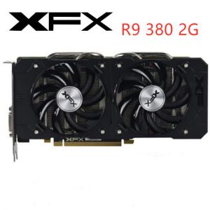 Videocard Used XFX R9 380 2GB Graphics Card For AMD Radeon R9 380X 380 2GB Video Screen Cards GPU Board Desktop Computer Gaming