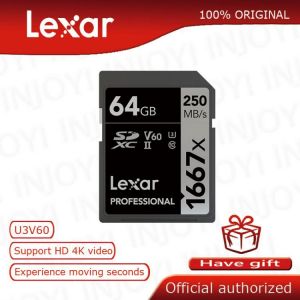 Original Lexar 32GB SD Card 1000x 150MB/s 128GB Memory Card 16GB 64GB Carte SD Class10 cartao de memoria UHS-II U3 SDHC SDXC