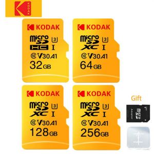 Original KODAK Micro-SD Card 256GB 128GB 64GB 32GB Memory Card TF Card V30 U3 100MB/S cartao de memoria Free SD Adapter for pc