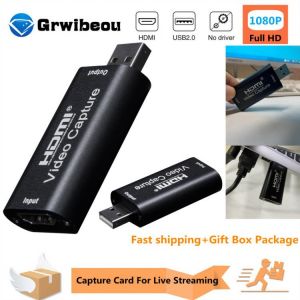 4K Video Capture Card USB 2.0 HDMI Video Grabber Box for PS4 Game DVD Camcorder Camera Record placa de video Live Streaming