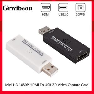 Mini HD 1080P HDMI To USB 2.0 Video Capture Card Game Recording Box for Computer Youtube OBS Etc. Live Streaming Broadcast