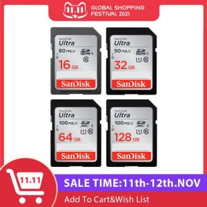 100% Genuine SanDisk Carte SD 16GB 32GB 64GB 128GB Class 10 SD Card SDHC SDXC 80MB/s Memory Card Flash Card for Camera