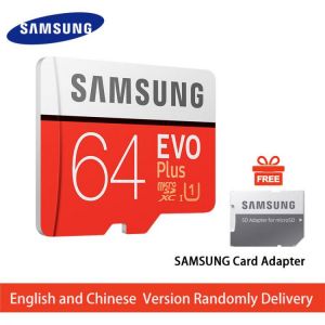 SAMSUNG Memory Card 64G 128G 256G 512G SDXC 100MB/s Grade EVO+ MicroSD Class 10 Micro SD C10 UHS TF Trans Flash Phone Cards