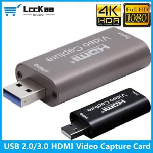 USB 3.0 2.0 Video Capture Card 4K  HDMI Video Grabber Box for PS4 Game DVD Camcorder Camera Record placa de video Live Streaming
