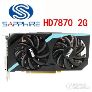 SAPPHIRE HD 7870 2GB Video Cards GDDR5 256bit Graphics Card For AMD 7800 series Radeon HD7870 2GB HD 7870 2G HDMI DVI Used