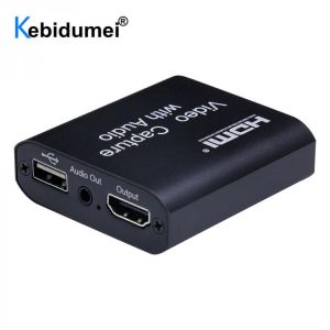 4K USB 2.0 Video Capture Board HDMI-compatible Game Record Live Streaming Broadcast Audio Mic Loop Out USB 2.0 Recorder Box