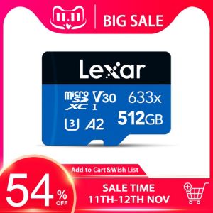 Lexar A2 512G TF Card Class10 UHS-I U3 Micro SD Card A1 32GB 64GB 128GB 256GB MicroSD Memory Cards for Smartphone Tablet Camera