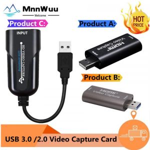 USB 3.0 HDMI Video Capture Card 1080P HDMI-compatible video Reliable streaming Adapter For Live Broadcasts Video Record