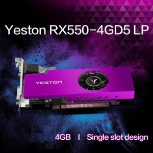 Yeston RX550-4G D5 LP Graphics Cards AMD Radeon RX 550 4GB Memory GDDR5 128Bit 512Unite 6000MHz VGA HDMI-Interface DVI-D GPU