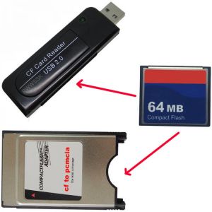 3 in 1 industrial Compact Flash + USB2.0 card reader+pcmcia adapter+ CF Card 64MB 128MB 256MB 1GB 2GB