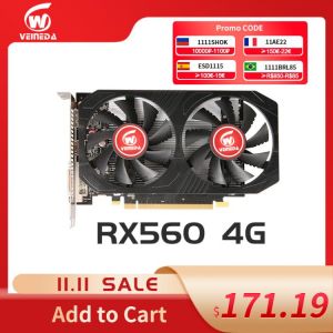 VEINEDA Original RX 560 4GB Graphics Cards GPU rx 560 4GB 4G Video Screen Cards Desktop Game Map  For Amd  Radeon  Card