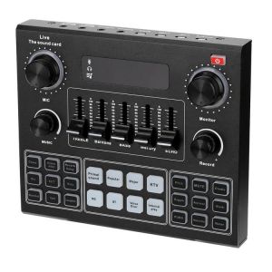 V9 Audio Sound Card 3.5mm Microphone Headset Live Broadcast  Studio Phone Computer  Sound Adapter for Phone Computer