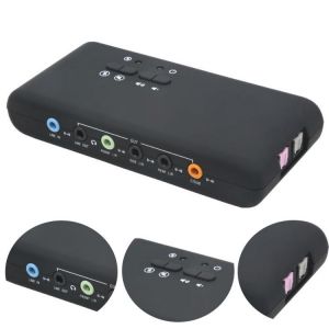 Stereo USB Dynamic Audio Optical Fiber Surround Sound Digital External 3D Sound Card 7.1 Channel Recording Playback Interface