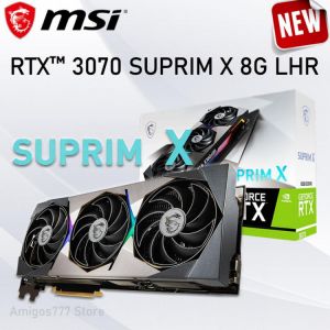 GDDR6 MSI GeForce RTX 3070 SUPRIM X 8G LHR Gaming Video Card 8GB 256bit PCI Express 4.0 16X 8pin+8pin RTX 3070 Graphics Card