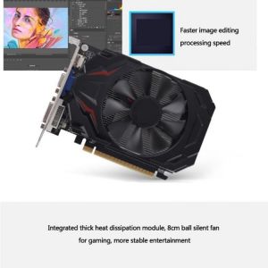 Computer Graphic Card NVIDIA GTX 650 1GB GDDR5 128-Bit PCIE 3.0 HDMI-Compatible DVI-D Interface W/ Twin Cooling Fan