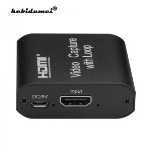 4K 1080p Capture Card HDMI-compatible to USB 2.0 Graphics Capture Card USB 2.0 Recorder Box for Live Streaming Video Recording