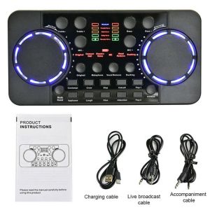 Mixer Live Broadcast Studio Singing Noise Reduction Portable External Bluetooth 4.0 Sound Card For Phone Computer Recording