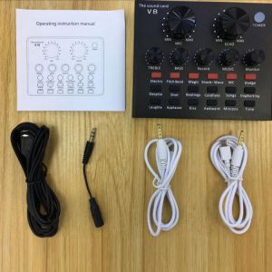 Sound Card Audio External USB Headset Microphone Live Broadcast For BM 800 Mobile Phone Computer PC