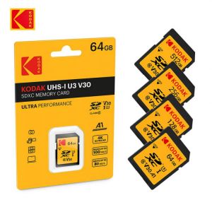 KODAK SD Card V30 A1 high Speed memory card SDHC/SDXC SD U1 U3 32GB 64GB 128GB 256GB 512GB sd card for Canon Nikon DSLR Laptop