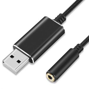 External USB Sound Card Cable adapter USB To 3.5mm Jack Audio Earphone Microphone HD Stereo Audio Adapter For Laptop Desktop