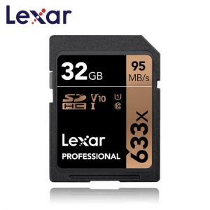 Lexar SD Card 32 GB Genuine 95MB/s 633x flash card SDHC U1 Class 10 Memory Card sd cartao de memoria For DSLR HD video 3d card