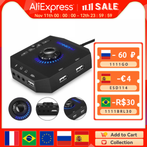 Profession Computer USB Sound Card Channel 7.1 Audio Adapter Converter Audio Interface for PC Laptop External Sound Card