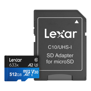 Lexar-Cartão USB A2 512G TF, cartão classe 10, UHS-I U3 Micro SD, 32G 64g 128G 256g, para celular e câmera com captura de captu