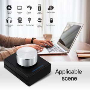 USB Volume Control Computer Speaker Audio Volume Controller Adjuster with One Key Mute Function For PC Desktop Live Office