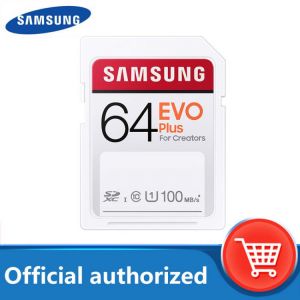 SAMSUNG EVO Plus SD Card 64GB Memory Card 100M/s MicroSD 32GB 128GB 256GB C10 UHS-I 4K and FHD Video Camera SDXC SDHC