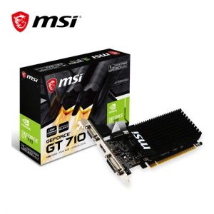 MSI GAMING GeForce GT 710 1GB GDRR3 64-bit HDCP Support DirectX 12 OpenGL 4.5 Heat Sink Low Profile Graphics Card GT710 1GD3H LP