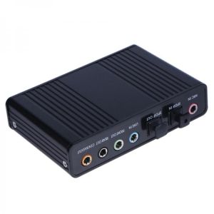 Newst External Sound Card USB 6 Channel 5.1 External Audio Music Sound Card Soundcard For Laptop PC with  Driver CD + USB Cable