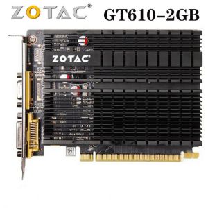 ZOTAC Video Card GeForce GT610 2GB 64Bit GDDR3 Graphics Cards GPU Map For NVIDIA Original GT 610 2GD3 DVI VGA PCI-E Used