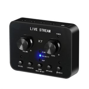 External Sound Card Headset Microphone Webcast Personal Entertainment Live Broadcast Voice Changer for Cellphone