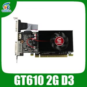 VEINIDA graphics card GT610 display vga cards  2GB DDR3 700/1000MHz for nVIDIA Geforce Game PC