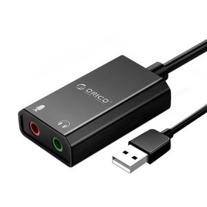 For ORICO Sound Card USB Audio Interface External 3.5mm Microphone Audio Adapter Soundcard for Laptop Headset USB Sound Card
