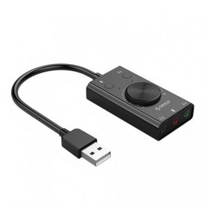 SC2 External USB Sound Card Stereo Mic Speaker 3.5mm Headset Audio Jack Cable Adapter Switch Volume Adjustment Free Drive
