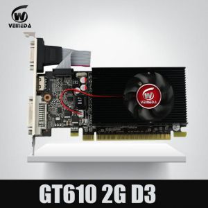 VEINIDA  graphics card GT610 2GB Low Profile  video DDR3 for normal PC and LP case Stronger Than HD6450