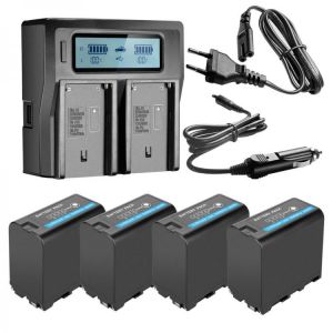 8800mAh NP-F970 NP-F960 NP F970 Batteries with LED Power Indicator +LCD Quick Charger for SONY HVR-HD1000 HVR-HD1000E HVR-V1J
