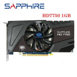 Used SAPPHIRE Radeon HD 7750 1GB Video Cards GPU For AMD HD7750 1GB GDDR5 Graphics Screen Cards Desktop Computer PC Gaming