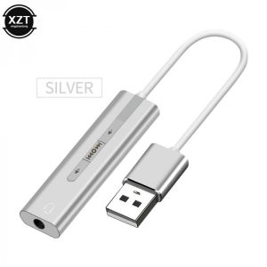2 IN 1 USB external sound card USB C / USB 3.5 mm jack 3D audio microphone headset adapter for Macbook PC laptop sound card