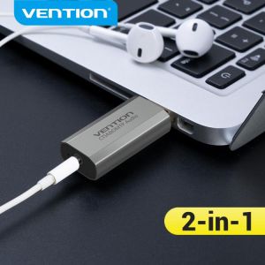 Vention USB Sound Card USB to 3.5mm Audio Interface Earphone Speaker to External Sound Card for Laptop Headphone PUBG Audio Card